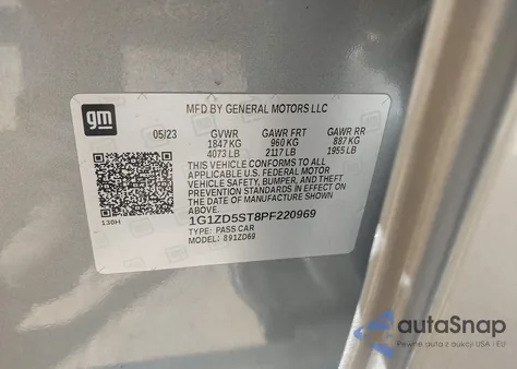 2023 Chevrolet Malibu Fwd 1Lt from USA, damaged, VIN 1G1ZD5ST8PF220969